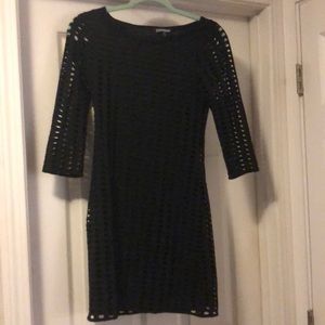 Express Black Textured Dress